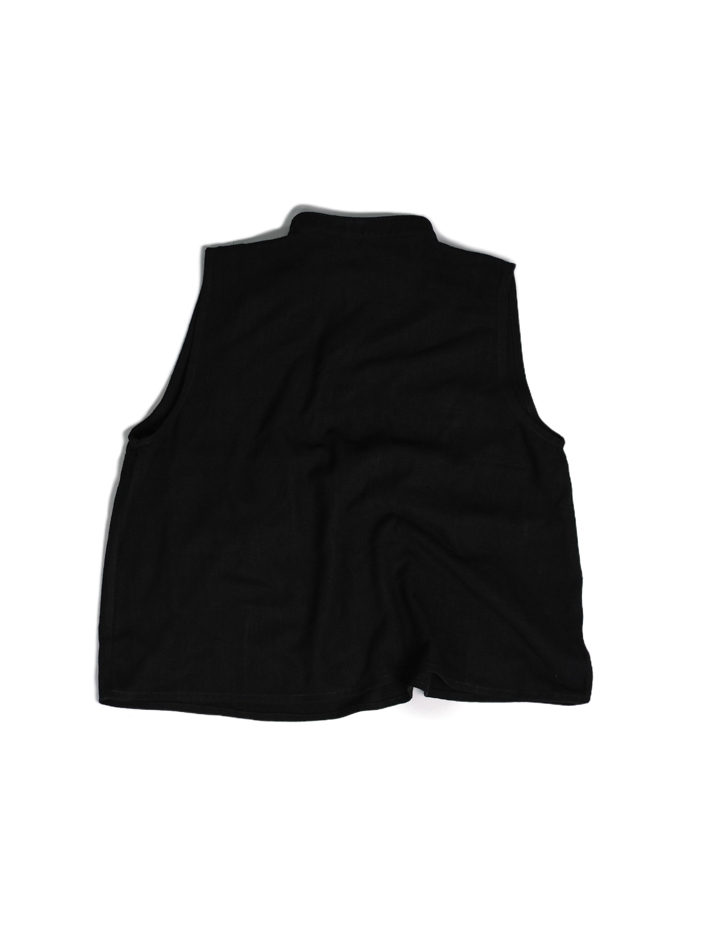 back-gathered sleeveless top