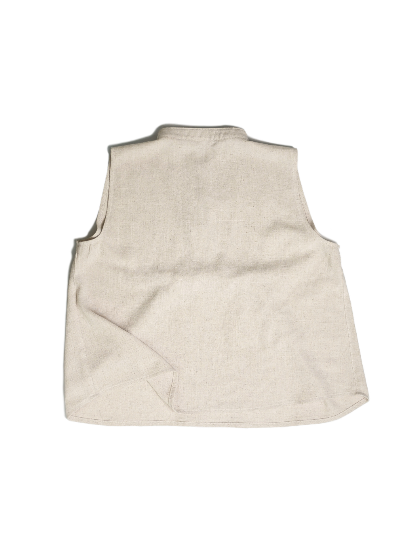 back-gathered sleeveless top