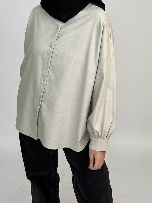 oversized puff sleeve shirt